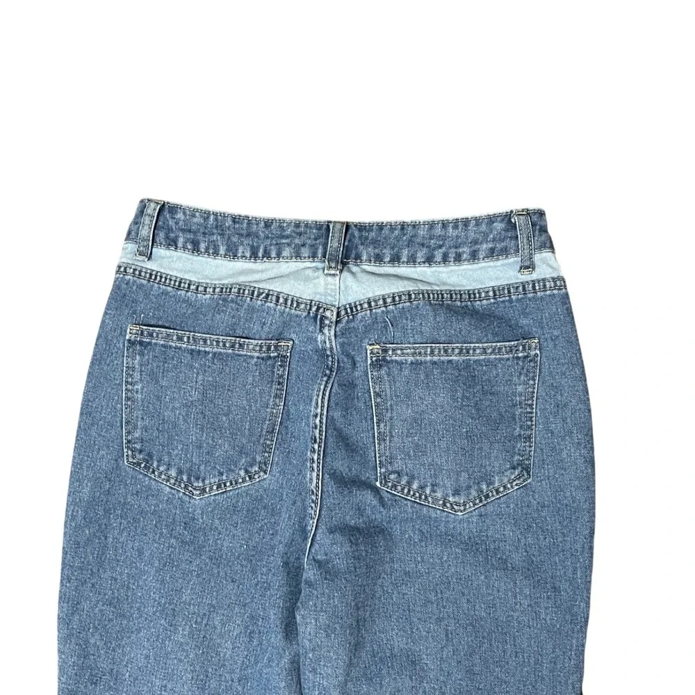 SHEIN Women's Patchwork Flare Jeans Light Wash Denim Size‎ M
